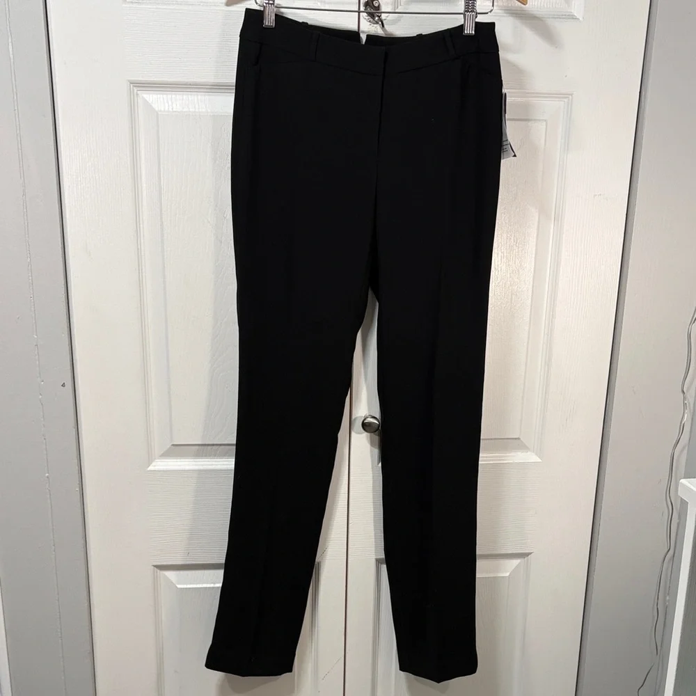NWT RW&CO Black Straight Leg Dress Pants | Classic Workwear Trouser - Picture 3 of 10